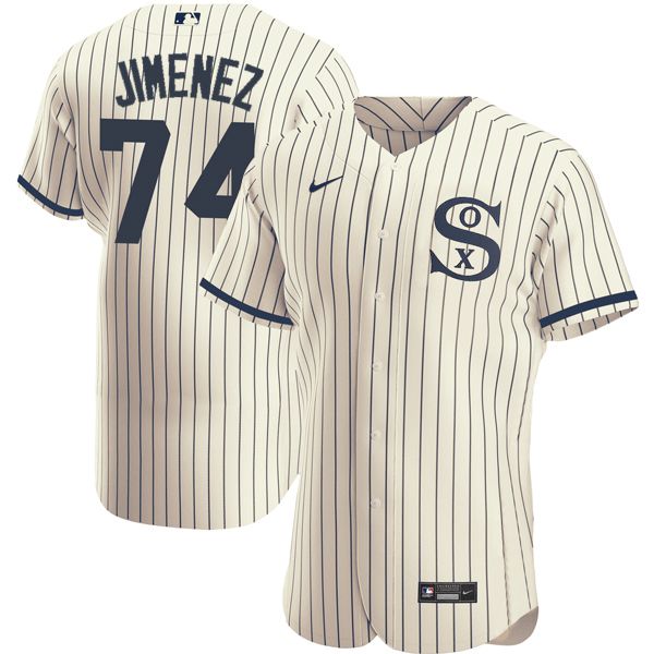Men Chicago White Sox #74 Jimenez Cream stripe Dream version Elite Nike 2021 MLB Jersey